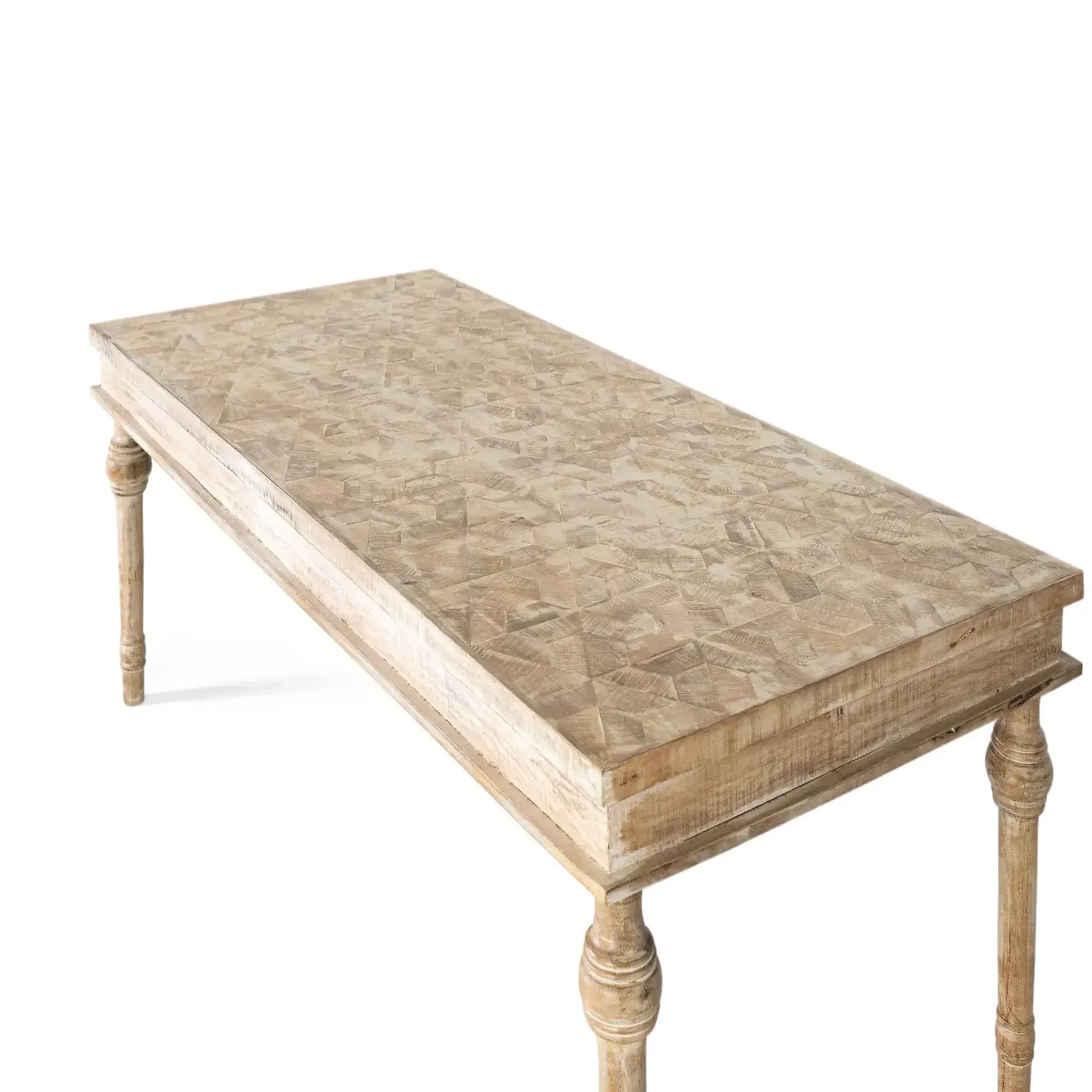 Voir la diapositive 3 : GINER Y COLOMER SL Tables à manger en bois de manguier 240 cm style rustique vintage