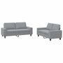 Voir la diapositive 2 : VIDAXL Ensemble de canapes 2 pcs gris clair tissu