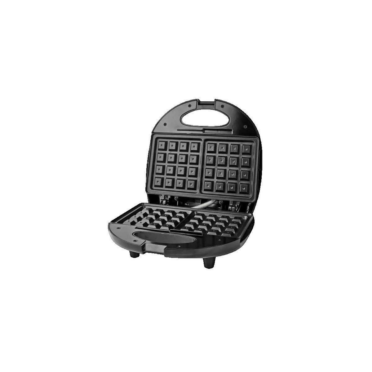 NEDIS Croque Gaufre Nedis KAWP200BK design compact noir et argent
