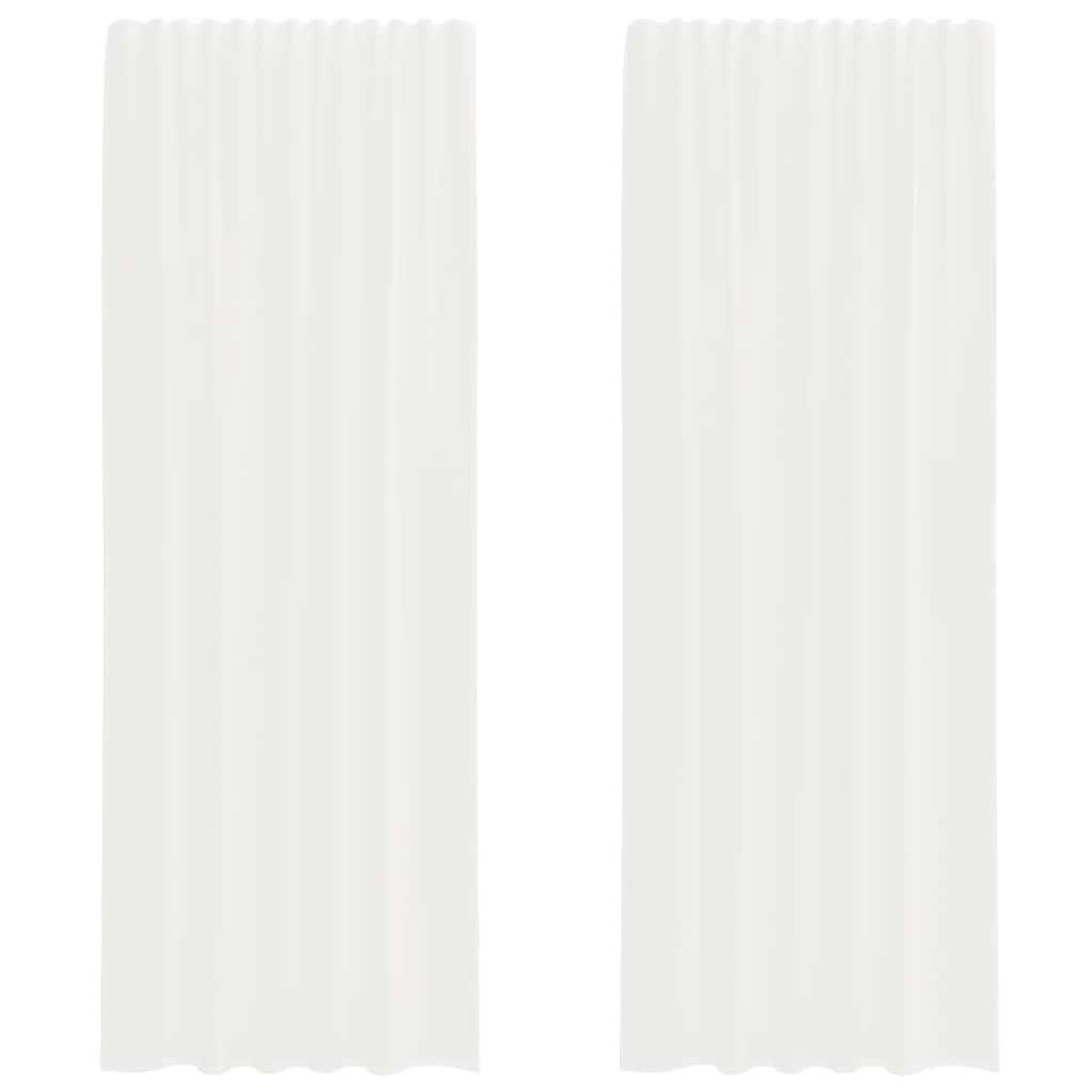 Voir la diapositive 2 : VIDAXL Rideaux en voile avec boucles 2 pcs blanc 140x260 cm