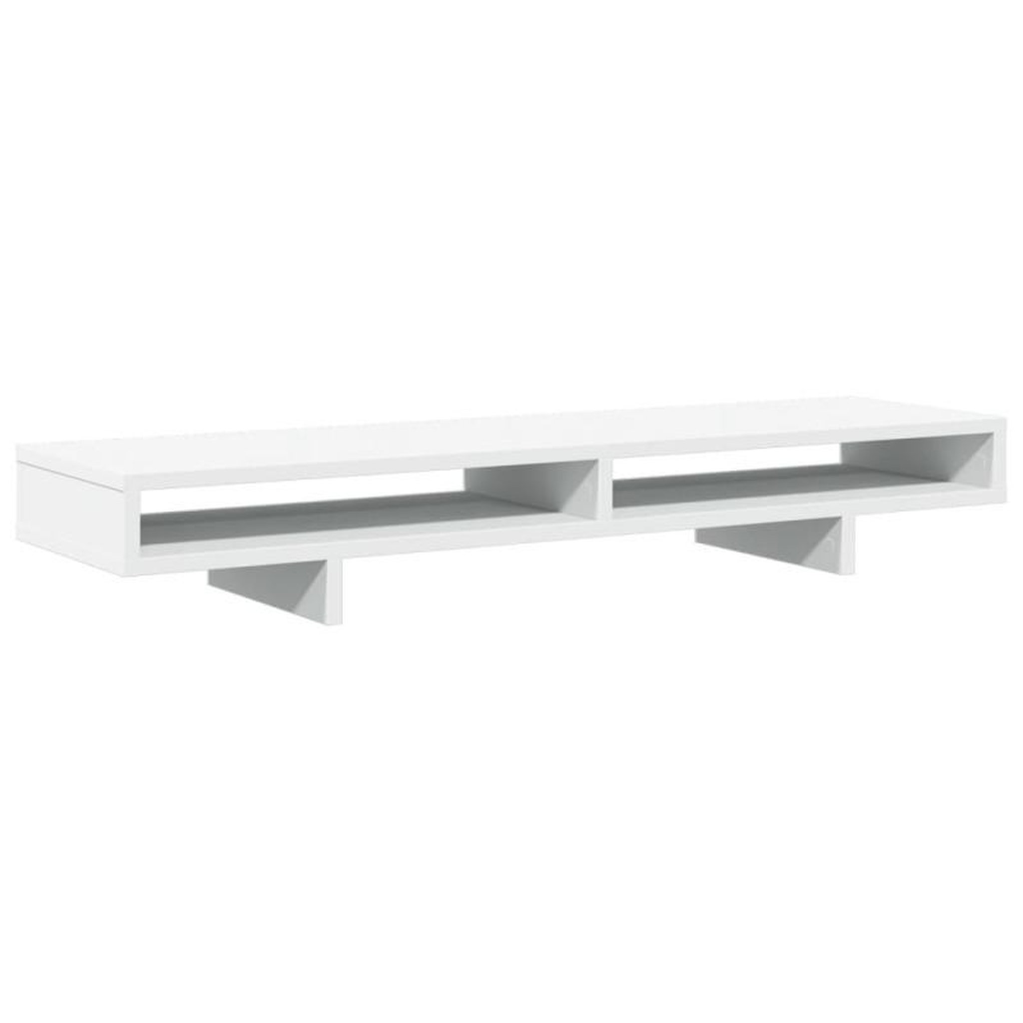 Voir la diapositive 6 : VIDAXL Support de moniteur blanc 100x27x15 cm bois d ingénierie