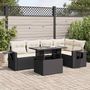 Voir la diapositive 1 : VIDAXL Salon de jardin 6 pcs avec coussins noir resine tressee