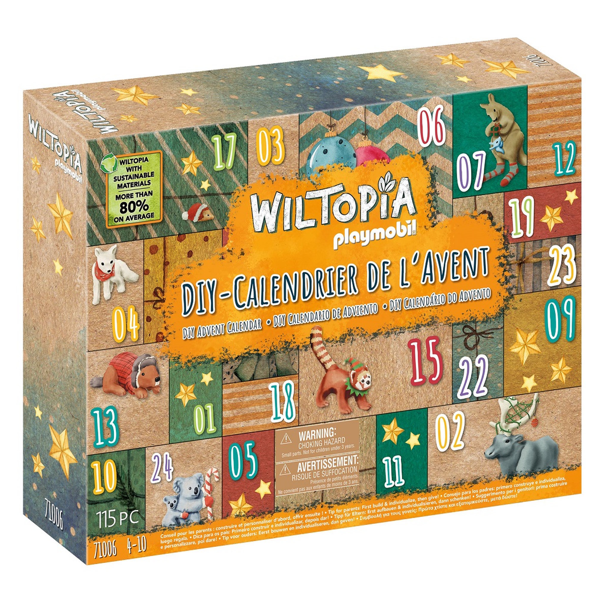 PLAYMOBIL 71006 - Calendrier Avent Tour du monde animaux Wiltopia