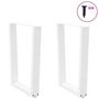 Voir la diapositive 4 : VIDAXL Pieds de table a manger forme V 2pcs blanc 70x(72-73,3)cm acier