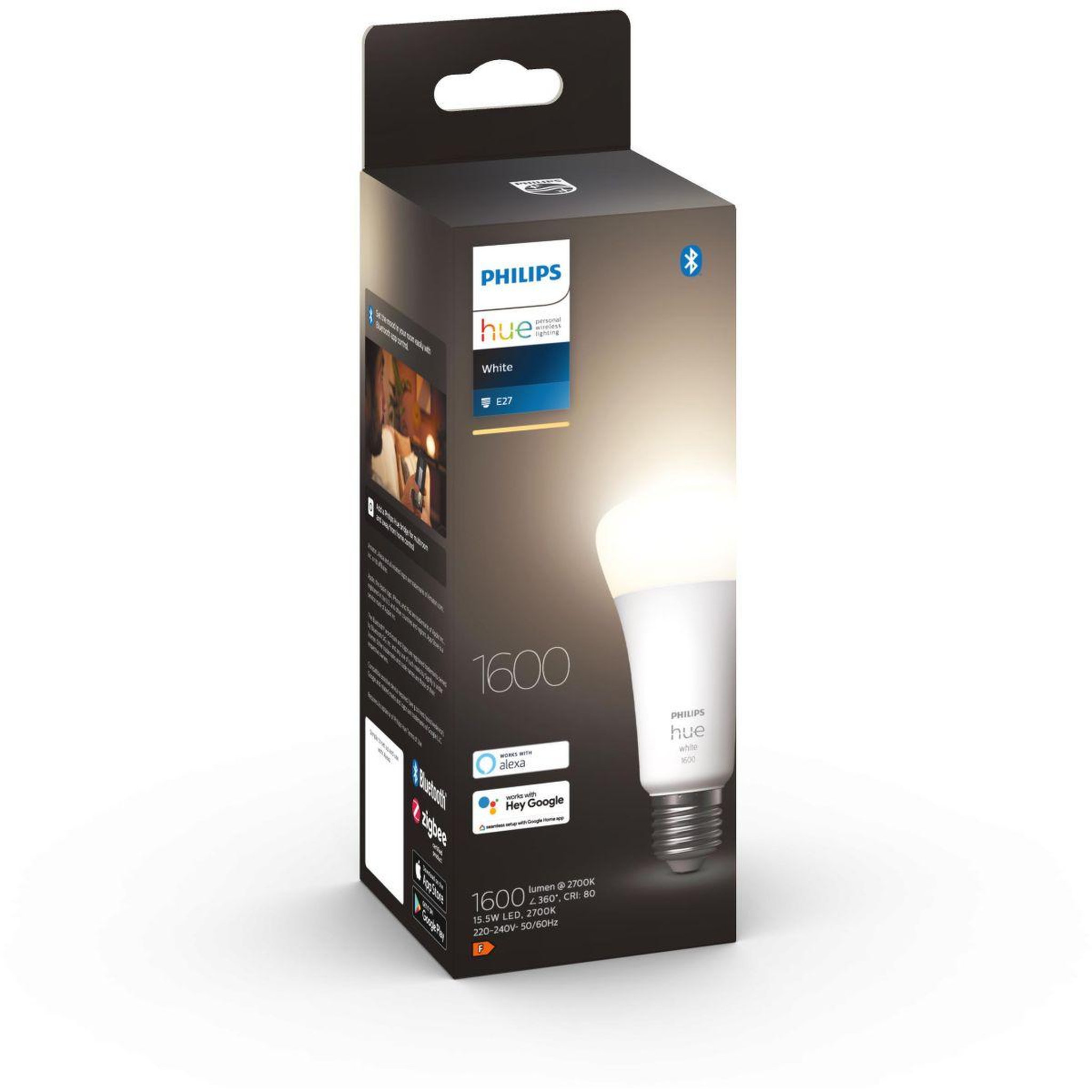 Voir la diapositive 5 : Philips Ampoule LED connectée HUE White E27 100W