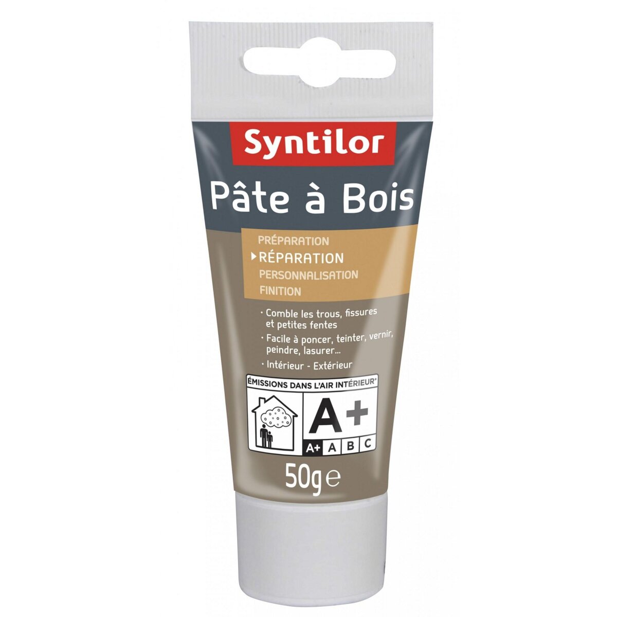 CENTRALE BRICO Pâte à bois SYNTILOR, acajou foncé, 50 g