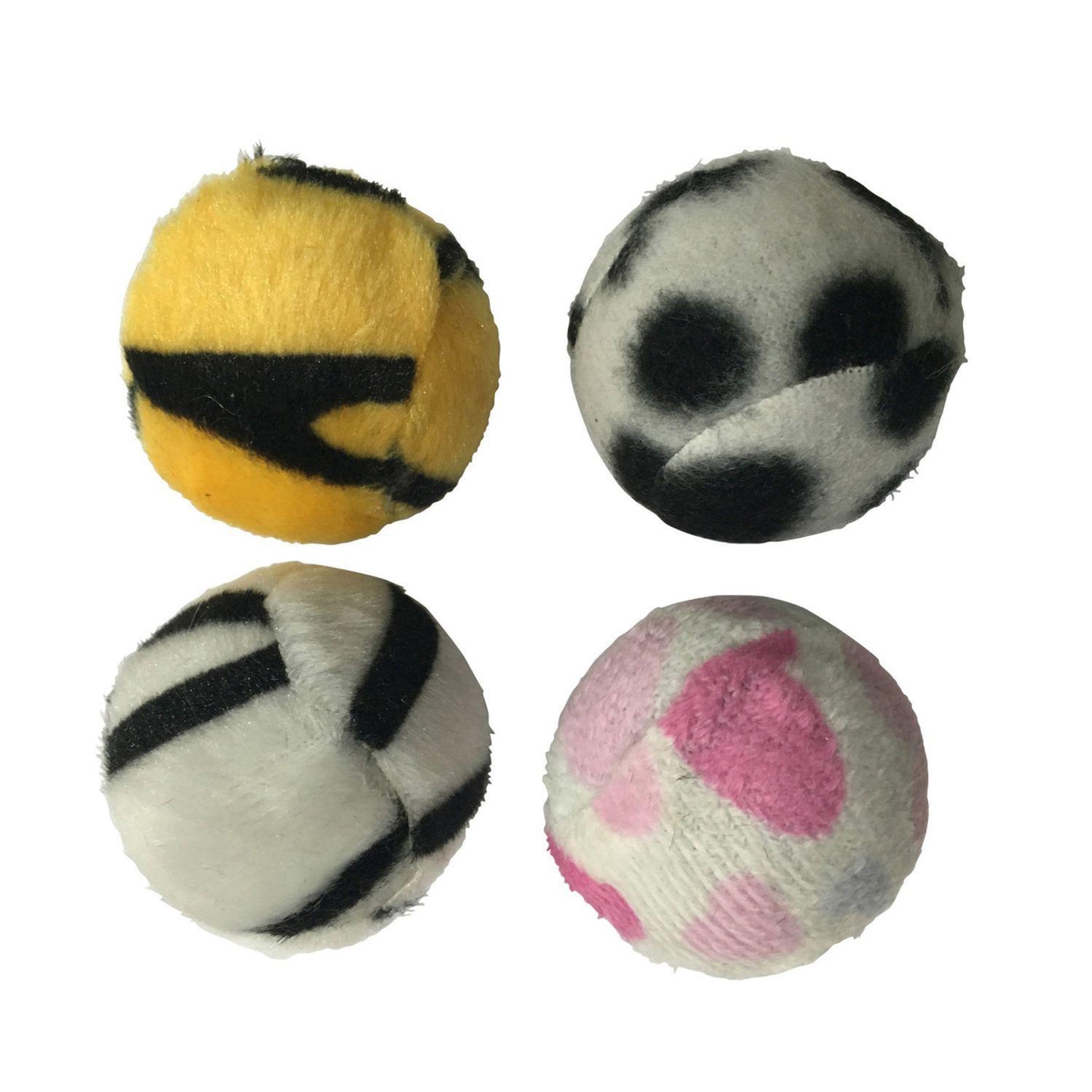 LOVE STORY Ensemble de 4 balles sonores - Diamètre 4 cm