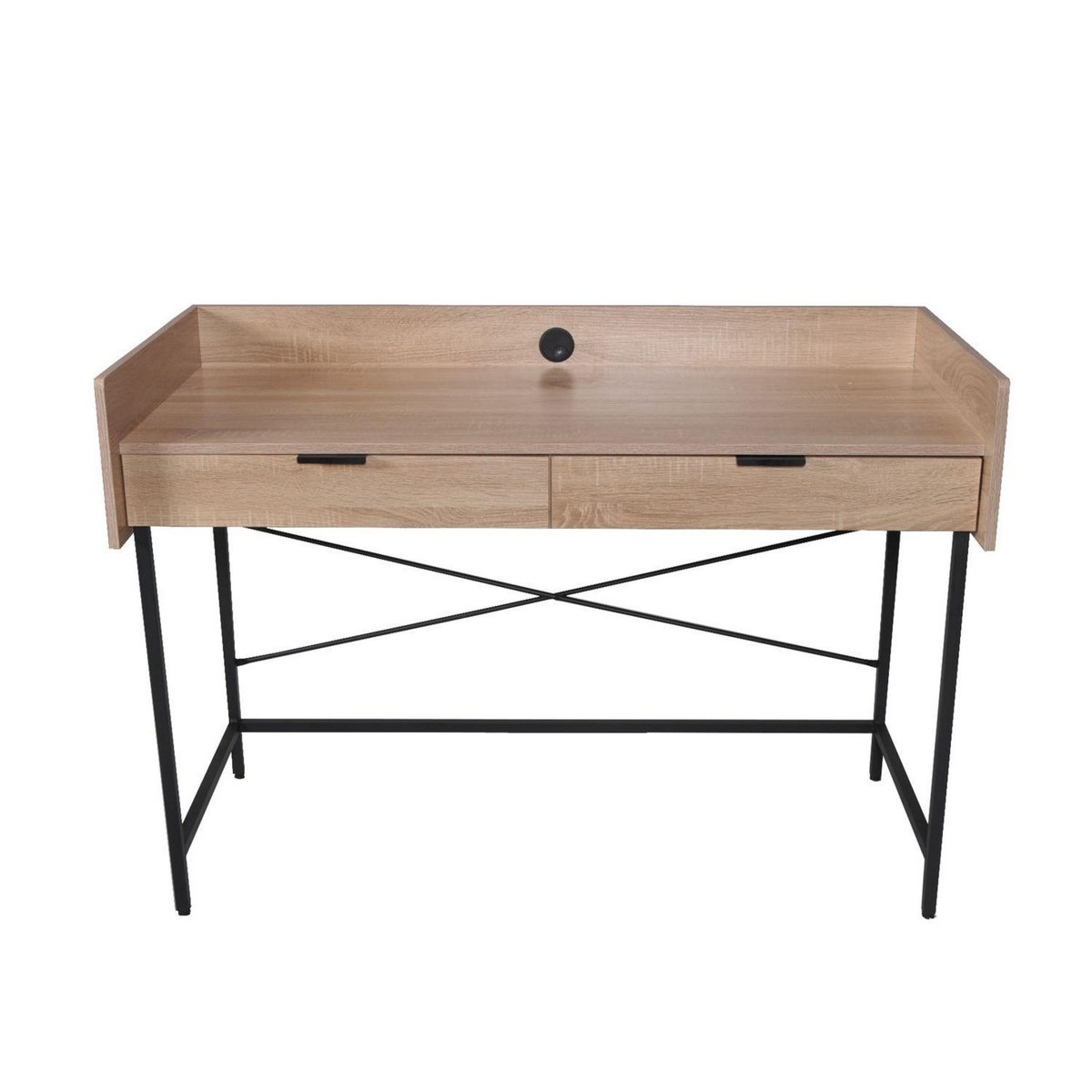 Bureau droit 2 tiroirs L123cm PLYMOUTH
