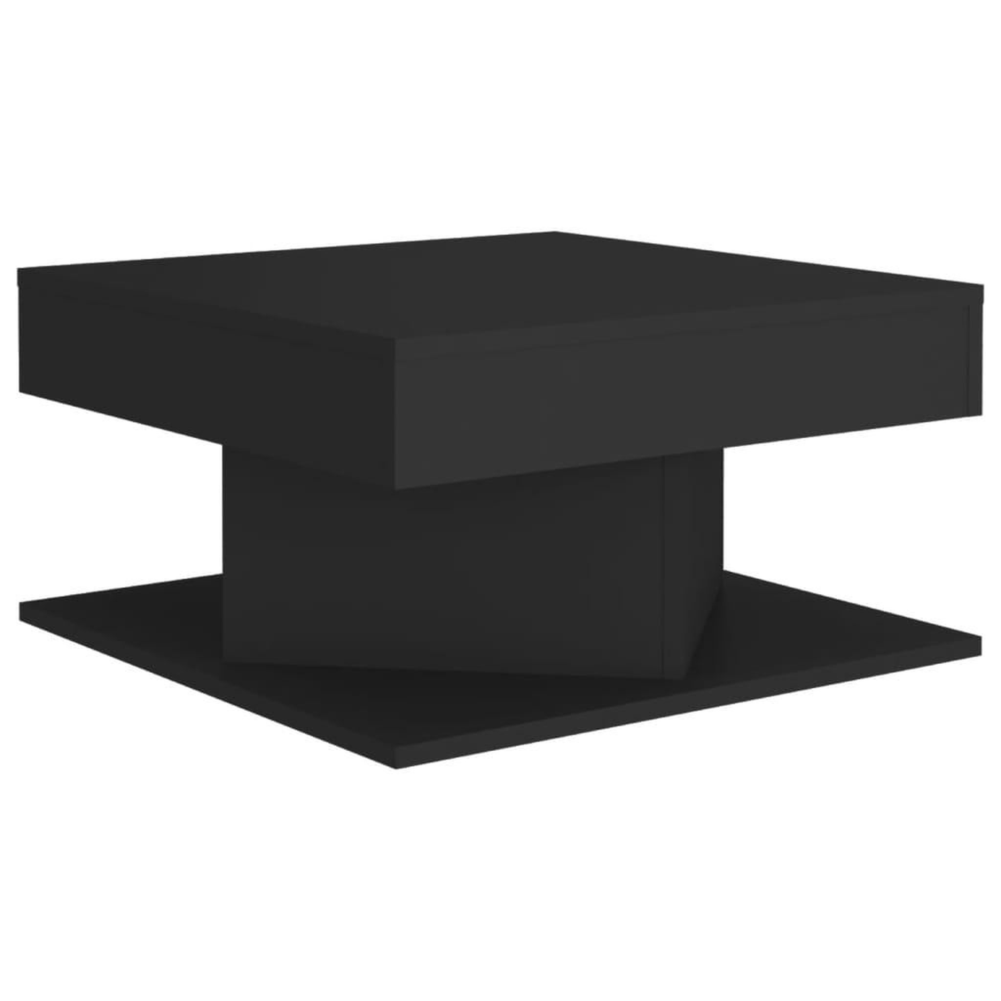 Voir la diapositive 2 : VIDAXL Table basse Noir 57x57x30 cm Bois d'ingenierie