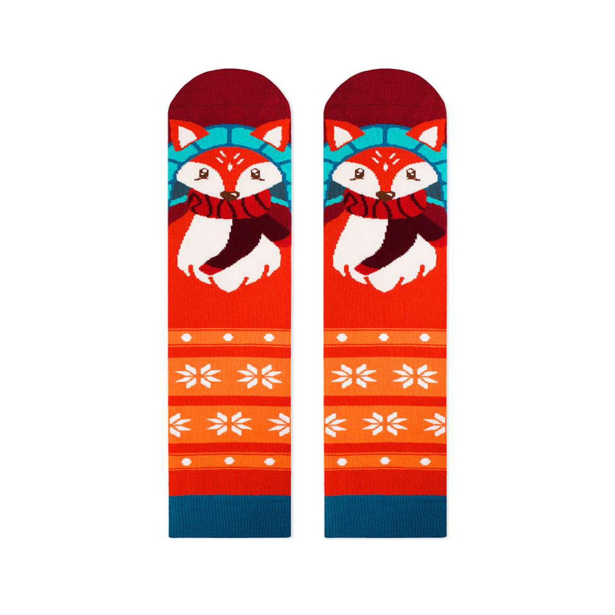 Voir la diapositive 2 : PIRIN HILL Chaussettes en bambou haut-mollet renard