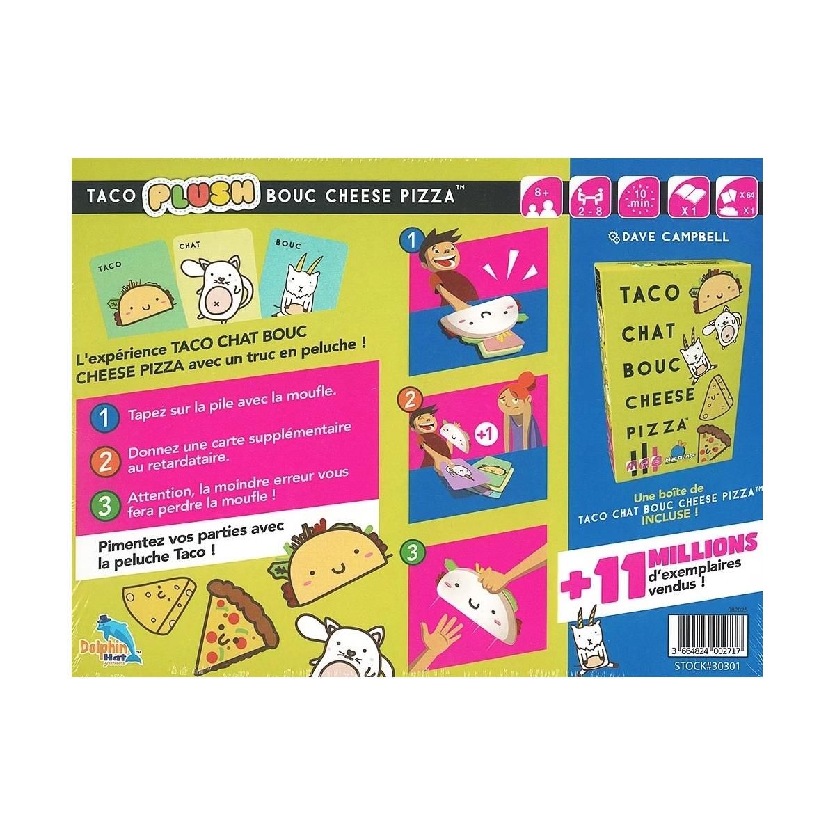 Blue orange Taco Plush Bouc Cheese Pizza