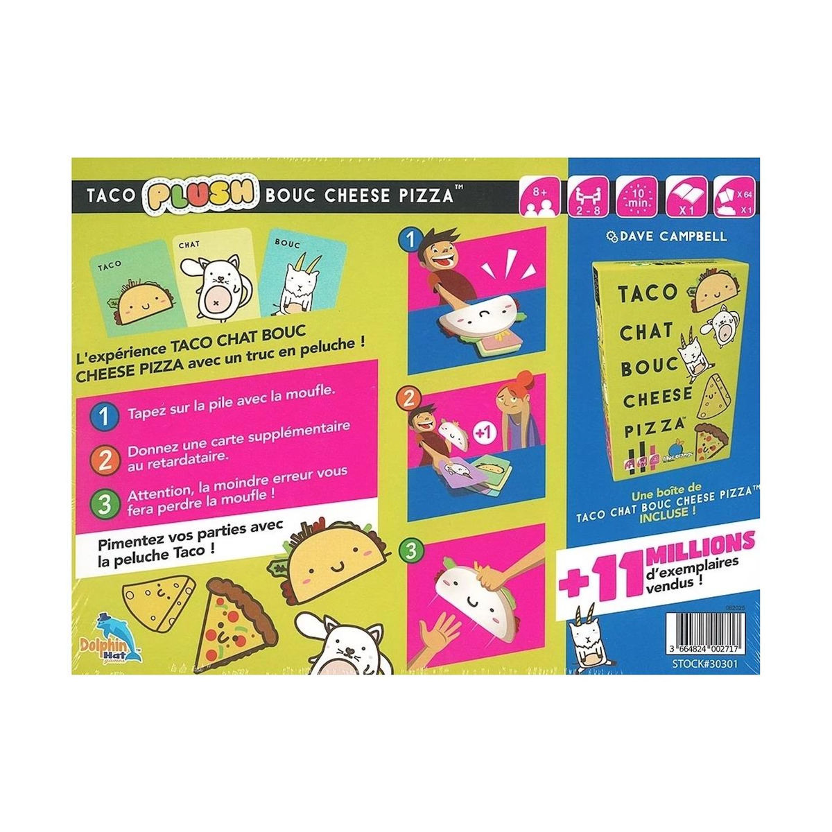 Blue orange Taco Plush Bouc Cheese Pizza