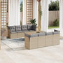 Voir la diapositive 1 : VIDAXL Salon de jardin avec coussins 9pcs melange beige resine tressee