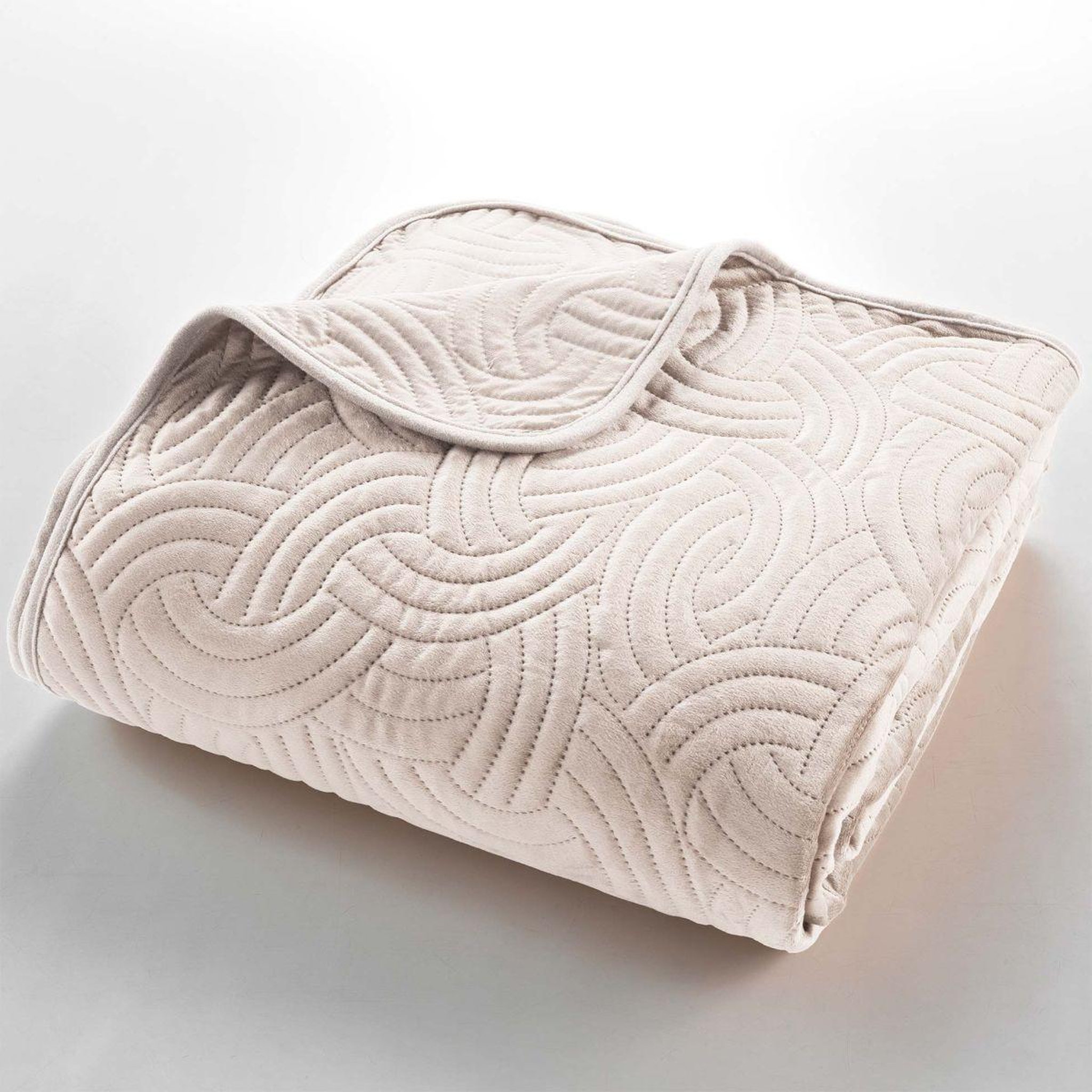 Voir la diapositive 2 : Douceur d'Intérieur Couvre-lit & 2 housses de coussin  solange  220x240cm naturel