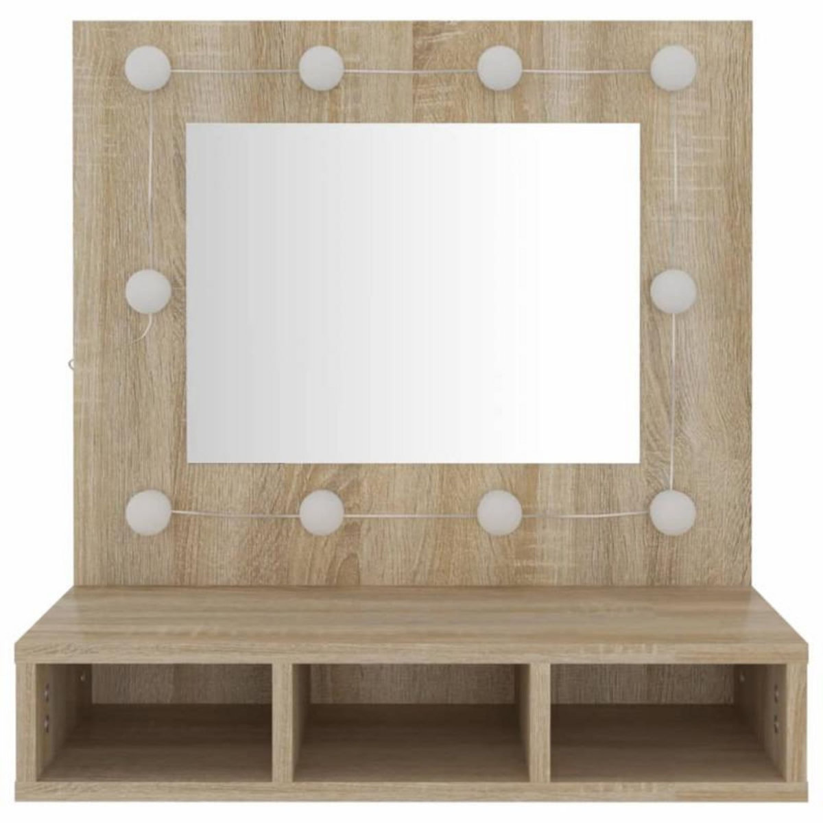 VIDAXL Armoire de miroir avec LED Chêne sonoma 60x31,5x62 cm