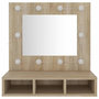 Voir la diapositive 5 : VIDAXL Armoire de miroir avec LED Chêne sonoma 60x31,5x62 cm