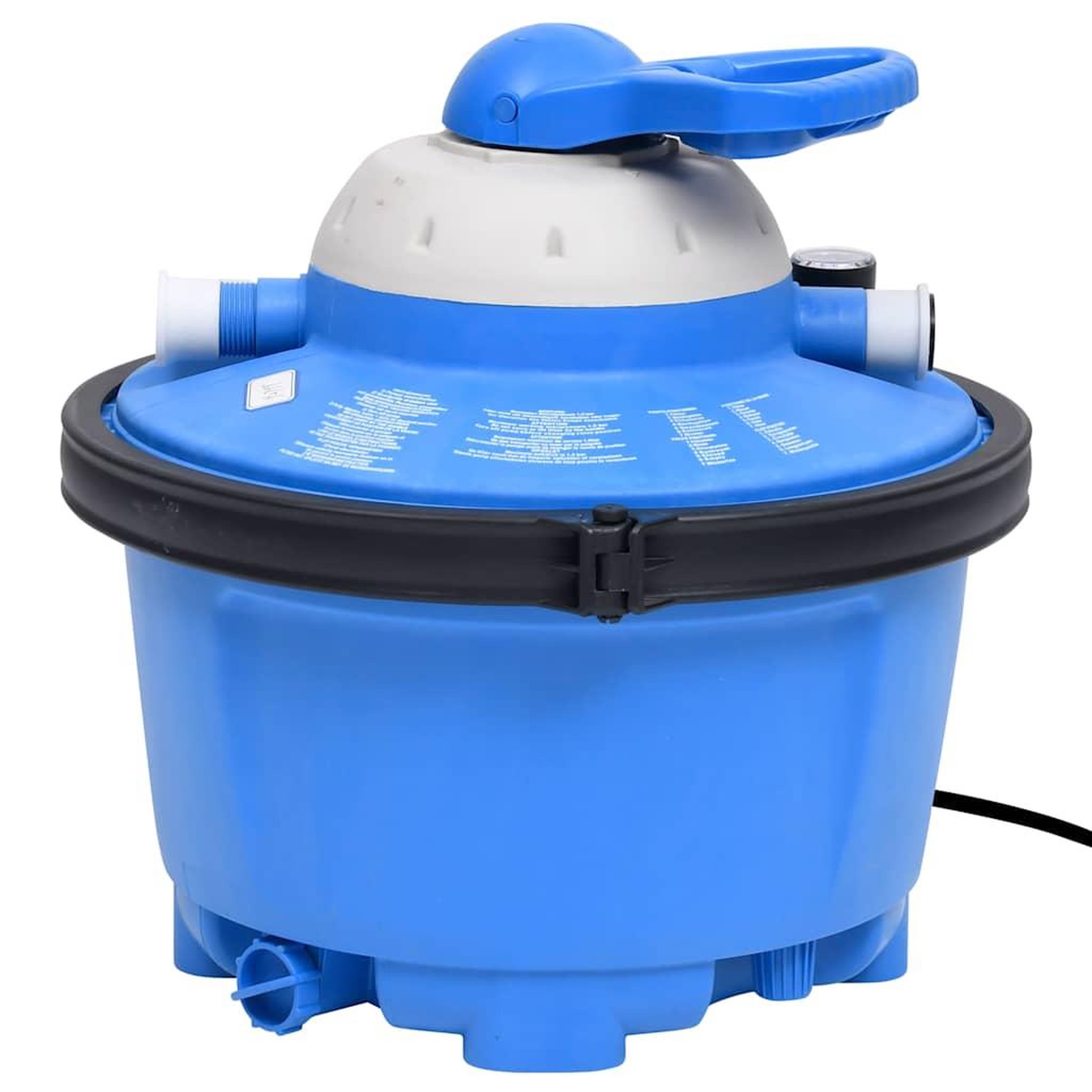 Voir la diapositive 3 : VIDAXL Pompe de filtration a sable bleu et noir 385x620x432mm 200w 25l