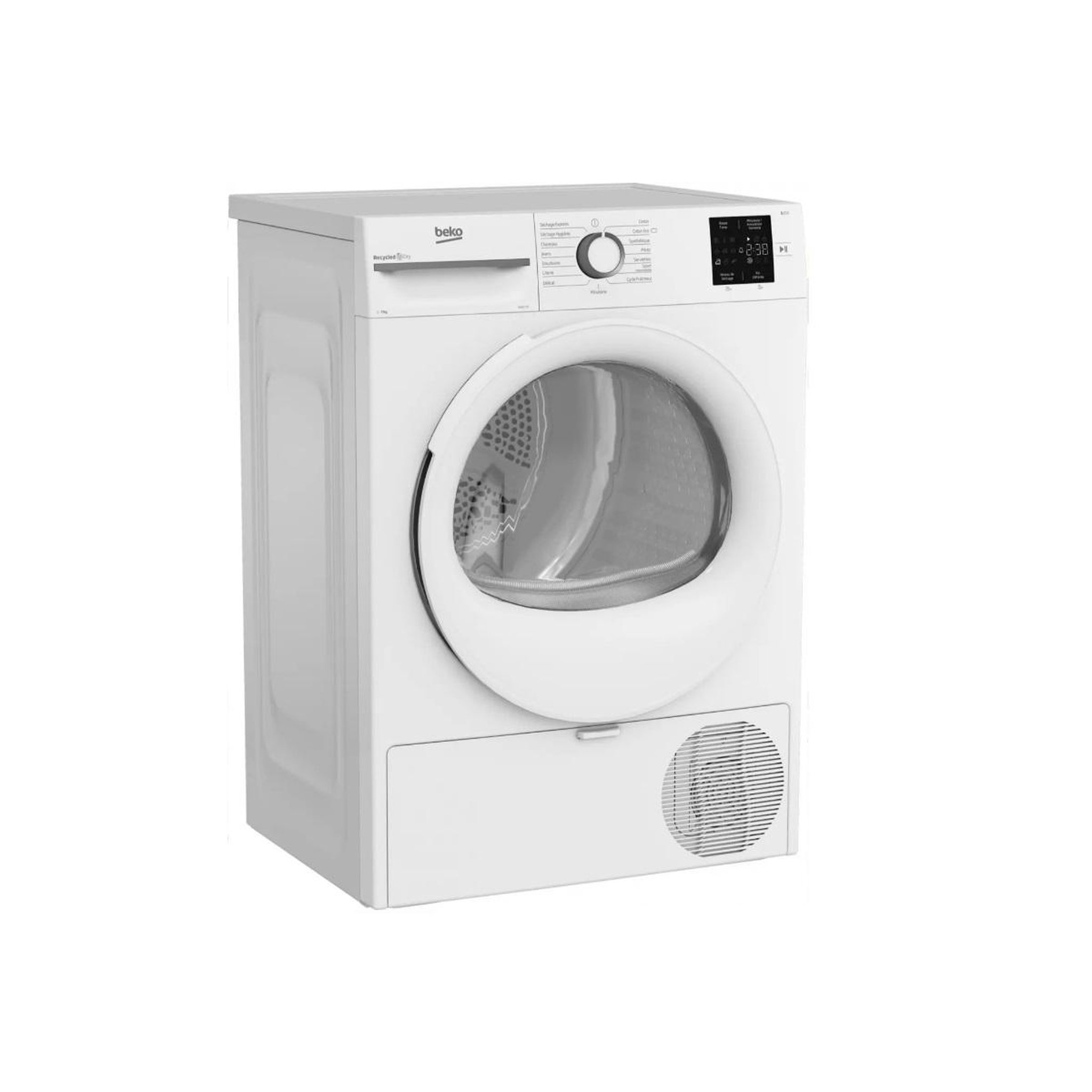 Voir la diapositive 3 : Beko Sèche-linge pompe à chaleur 60cm 7kg blanc - d0h1710