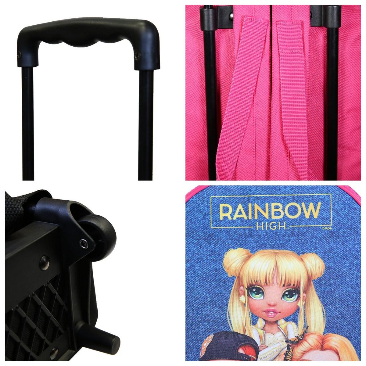 Bagtrotter Sac à dos à roulettes 32 cm maternelle Rainbow High Multicolore