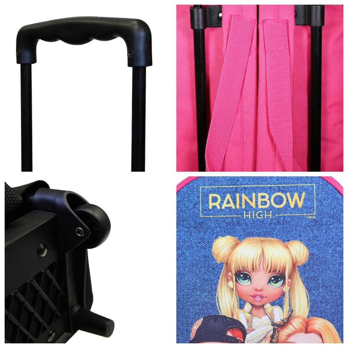 Bagtrotter Sac à dos à roulettes 32 cm maternelle Rainbow High Multicolore