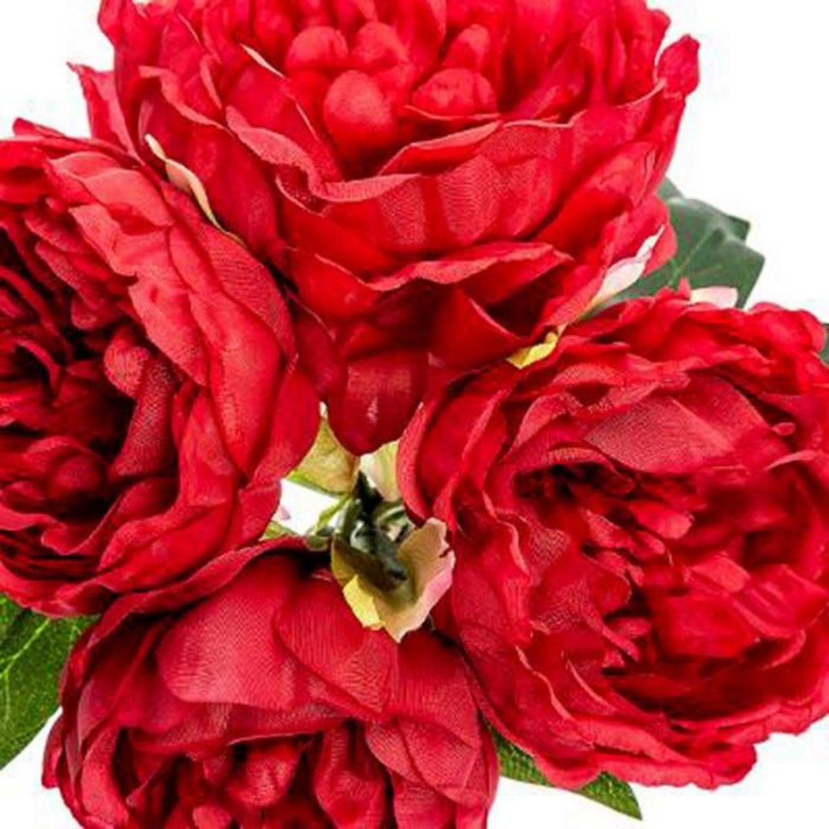 ATMOSPHERA Bouquet de Fleurs  4 Pivoines  30cm Rouge