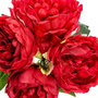 Voir la diapositive 2 : ATMOSPHERA Bouquet de Fleurs  4 Pivoines  30cm Rouge