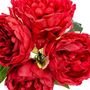 Voir la diapositive 2 : ATMOSPHERA Bouquet de Fleurs  4 Pivoines  30cm Rouge