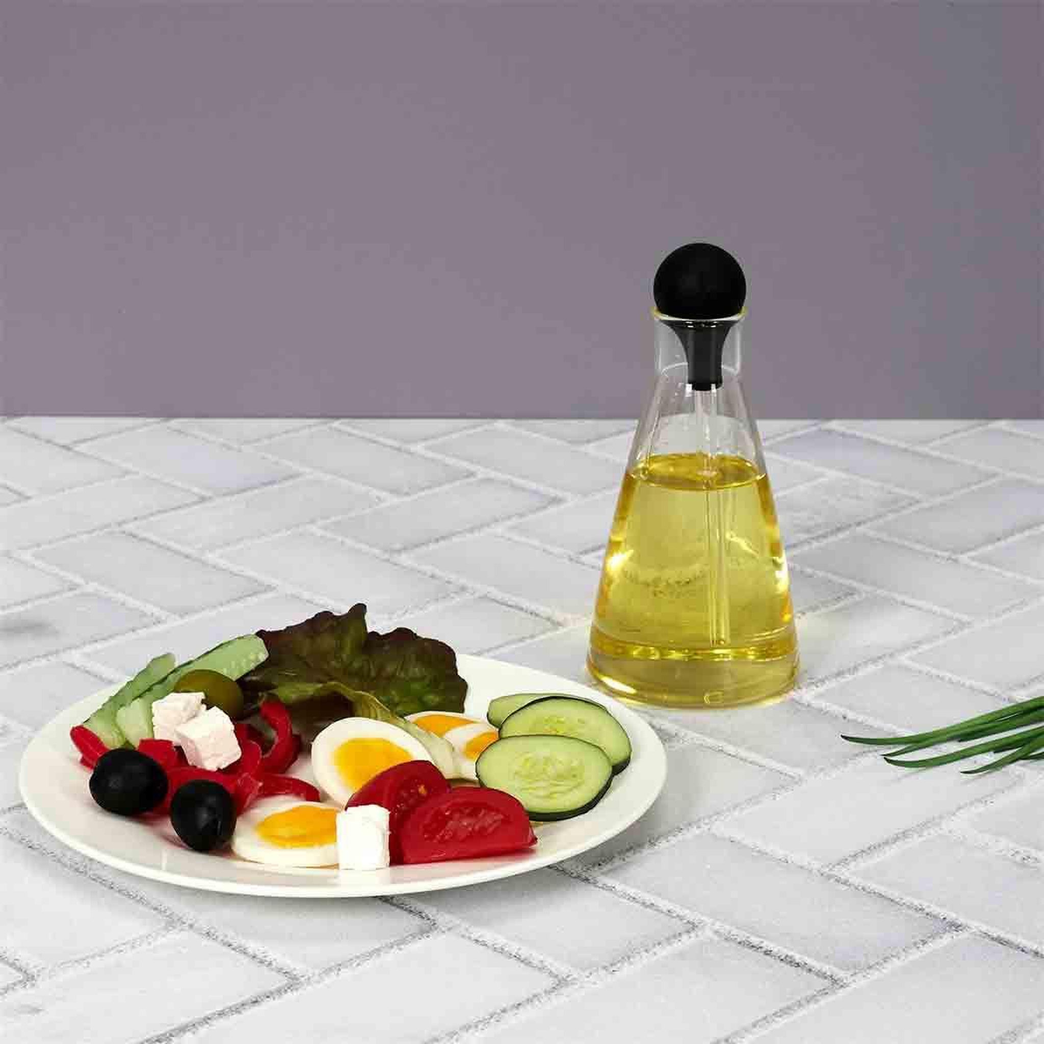 Voir la diapositive 4 : The Home Deco Factory Bouteille à Huile  Avec Pipette  15cm Transparent