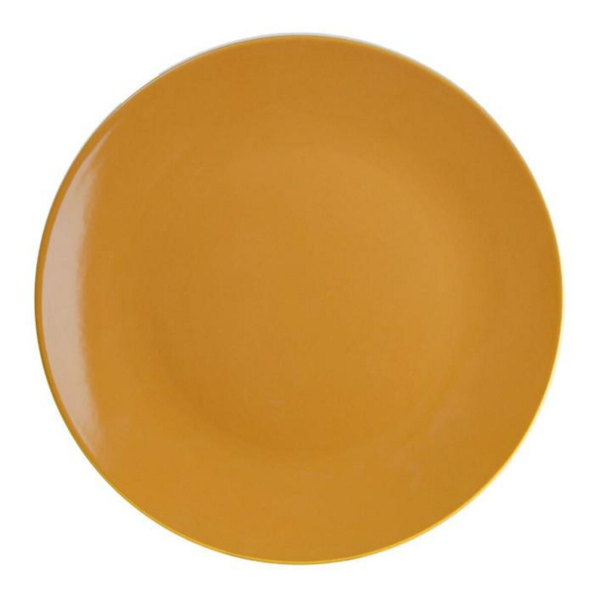 SECRET DE GOURMET Lot de 6 Assiettes Plates  Colorama  26cm Jaune