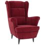 Voir la diapositive 2 : VIDAXL Fauteuil rouge bordeaux velours