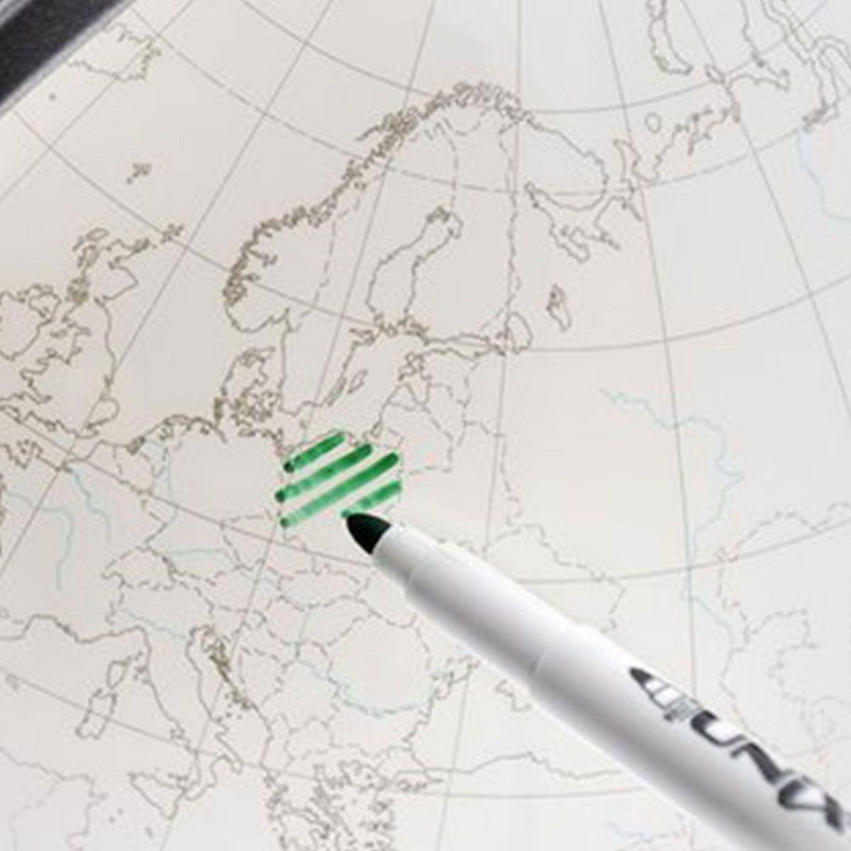 sicJeg / Nova Rico Globe terrestre blanc à colorier Ø 30 cm