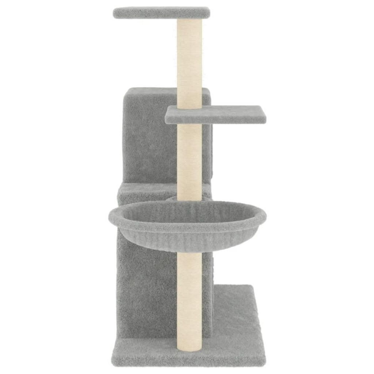 VIDAXL Arbre a chat avec griffoirs en sisal Gris clair 83 cm