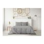 Voir la diapositive 2 : LOVELY HOME PARURE DE COUETTE LOVELY HOME - 220x240 cm - 100% COTON - GRIS CLAIR