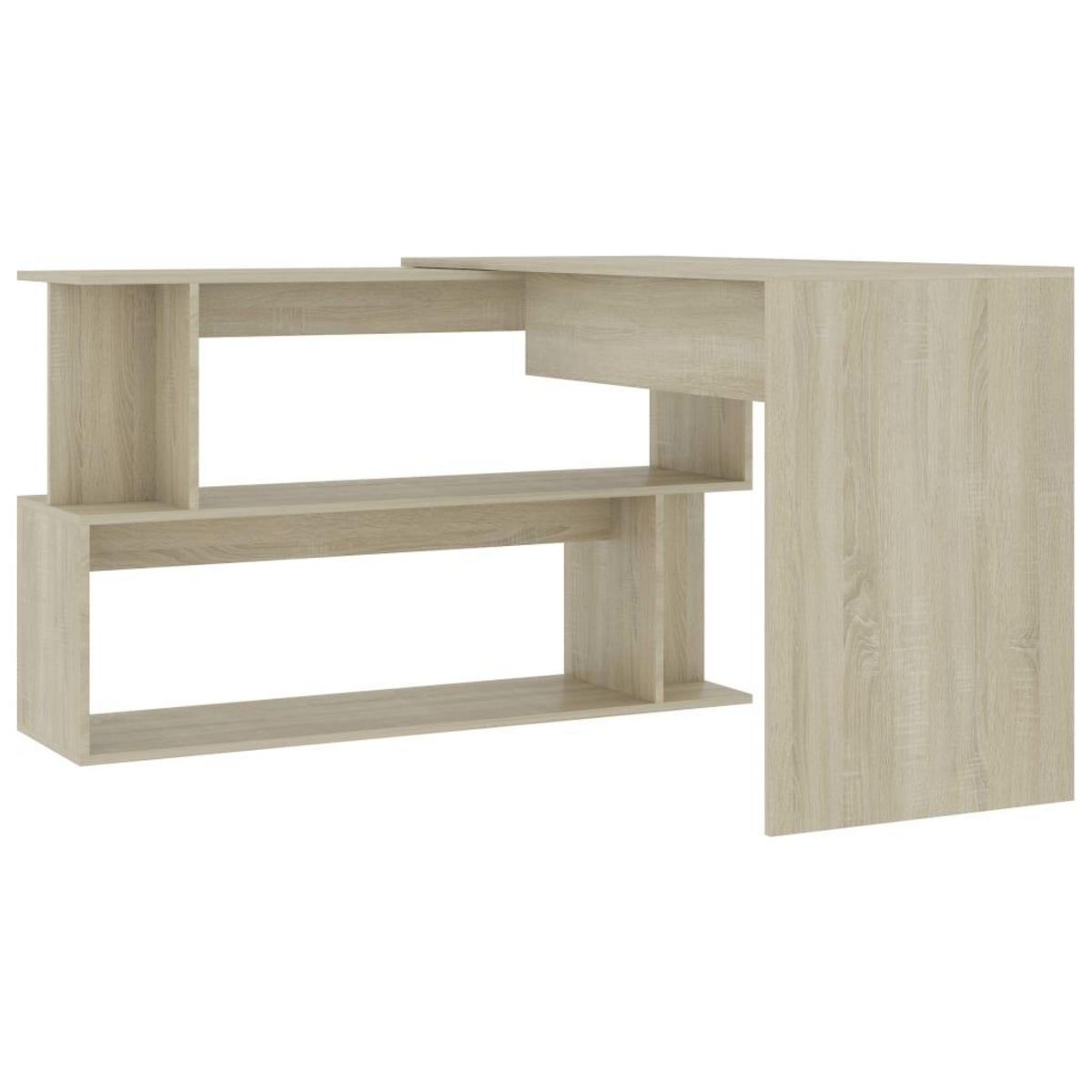VIDAXL Bureau d'angle Chene sonoma 200x50x76 cm Bois d'ingenierie