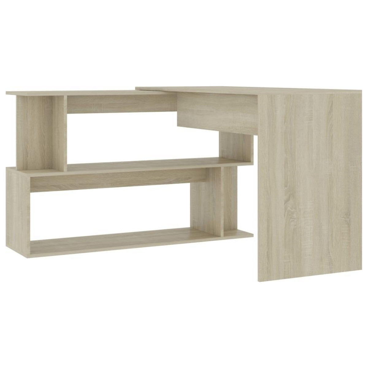 VIDAXL Bureau d'angle Chene sonoma 200x50x76 cm Bois d'ingenierie