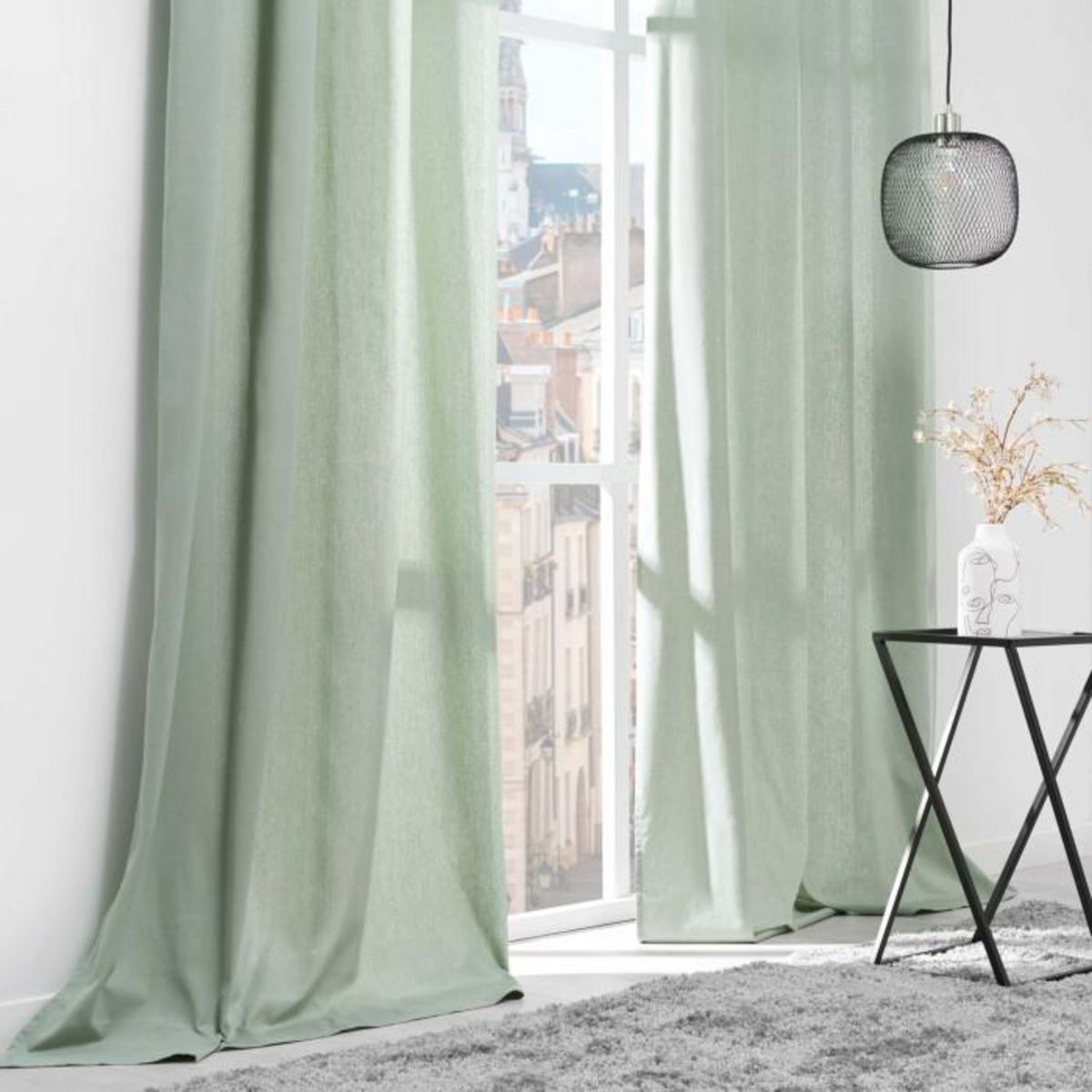 Paris Prix Rideau à Œillets  Twily  135x260cm Sauge