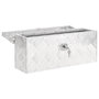 Voir la diapositive 5 : VIDAXL Boîte de rangement Argente 50x15x20,5 cm Aluminium