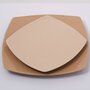 YODECO Assiette plate carrée couleur Marron - L 26 cm - Tokio