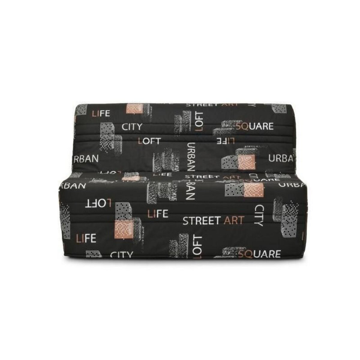 GRUHIER Banquette BZ - Tissu Noir - L143 x P97 x H89 cm - Joe