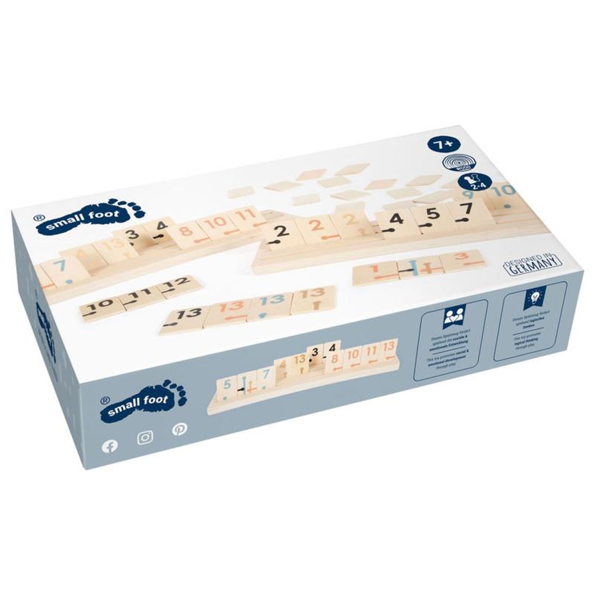 Voir la diapositive 2 : SMALL FOOT Small Foot - Wooden Rummy Game 12224