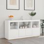 Voir la diapositive 3 : VIDAXL Buffet avec lumières LED blanc 142,5x37x67 cm