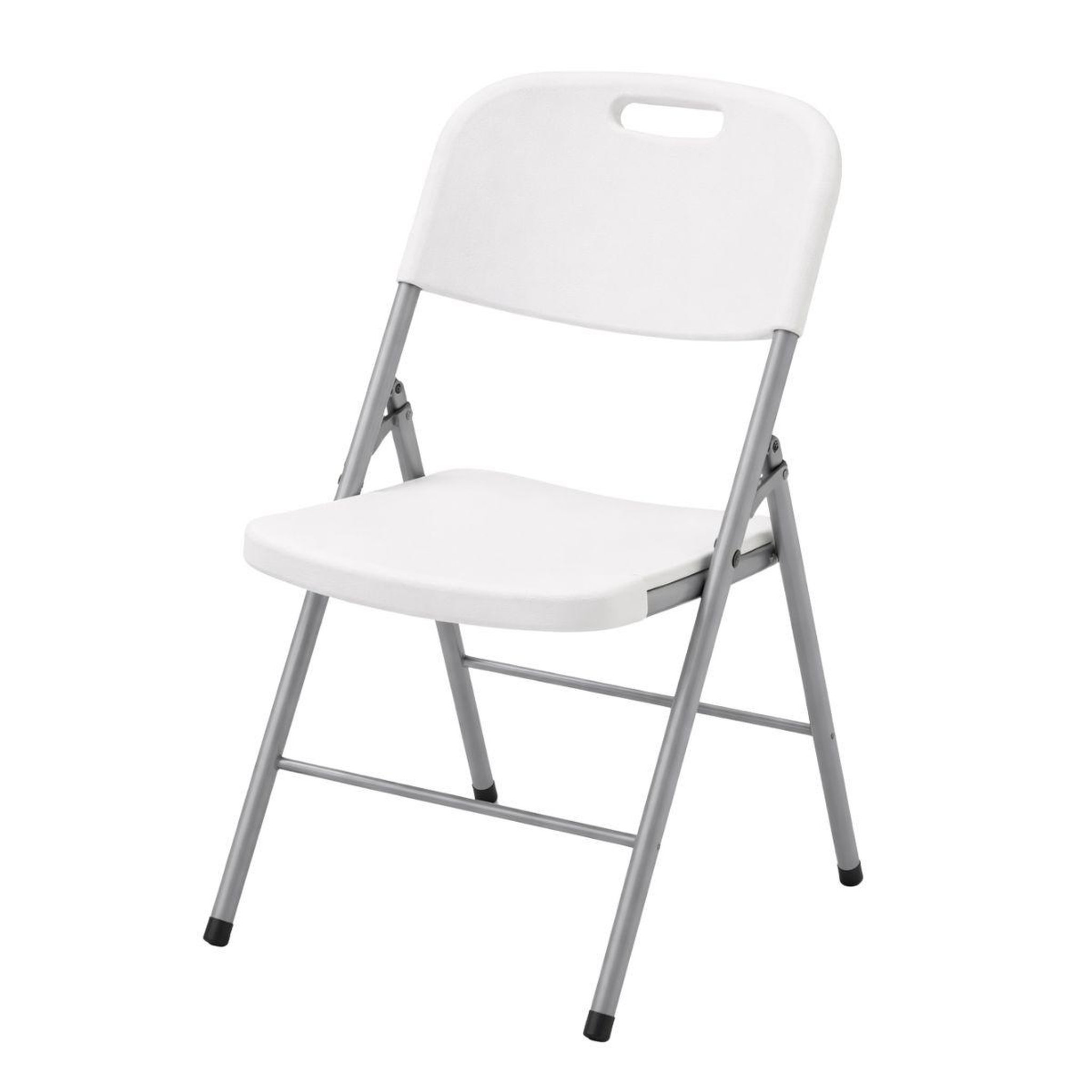 Voir la diapositive 2 : KZ GARDEN Lot de 4 chaises pliantes blanches plastique renforcé chaise d'appoint intérieur/extérieur jardin réception kzgarden