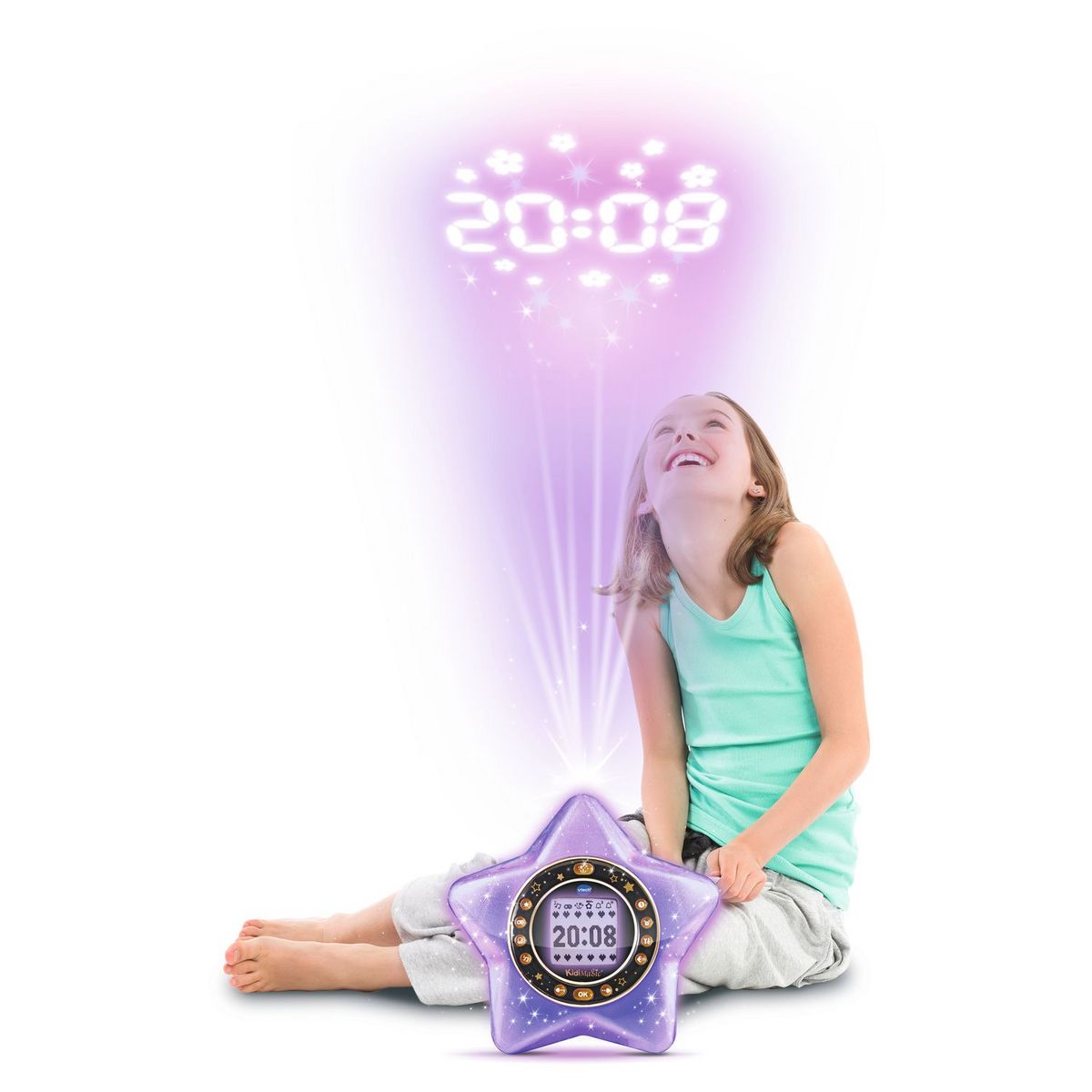 VTECH Réveil Kidimagic Starlight Violet