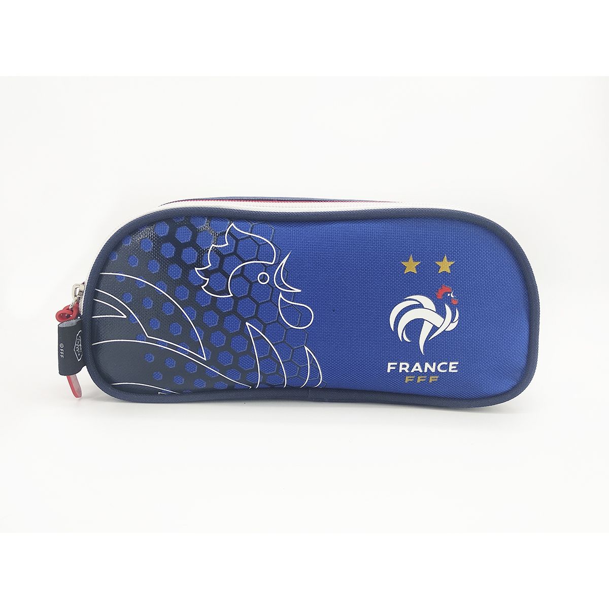 Fournitures école Primaire Bagtrotter Trousse Scolaire 2 Compartiments Phileas Football Bleu - 23x7x10cm 100% Polyester Solide