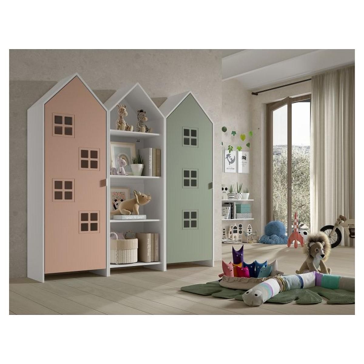 Vipack Combinaison D'armoires 3 Pièces Casami Bruges rose vert