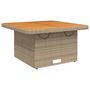Voir la diapositive 4 : VIDAXL Ensemble a manger de jardin avec coussins 5pcs Beige poly rotin