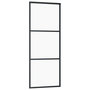 Voir la diapositive 5 : VIDAXL Porte coulissante kit de quincaillerie noir 76x205 cm verre ESG