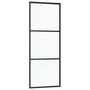 Voir la diapositive 5 : VIDAXL Porte coulissante kit de quincaillerie noir 76x205 cm verre ESG