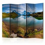 paris prix paravent 5 volets lake with mountain reflection, switzerland 172x225cm