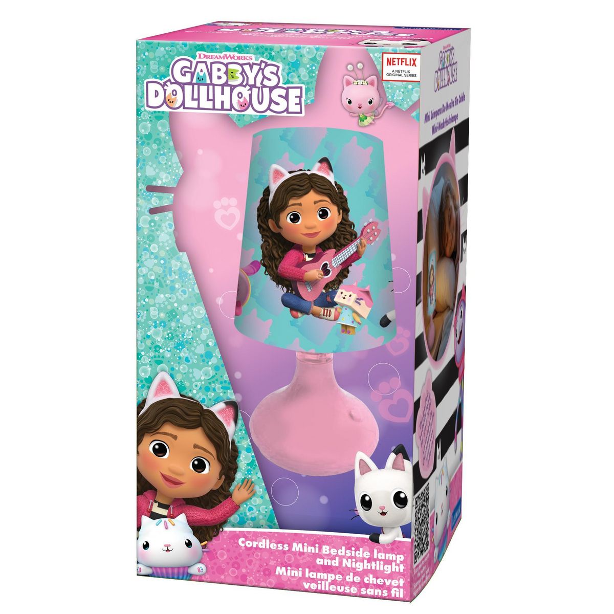 Lexibook Mini lampe de chevet veilleuse sans fil Gabby et la Maison Magique